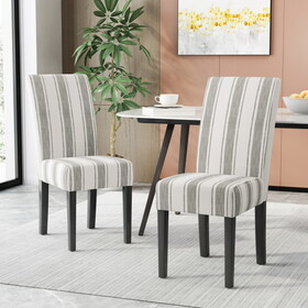 Dining Chair, Grey Stripe 60162-00GRYLNN