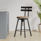 Metal Chair With Wooden Seat 60164-00