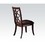 ACME Keenan Side Chair (Set-2) in Brown Microfiber & Dark Walnut 60257