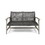 Hampton Wood + Wicker Loveseat 60396-00WTCLMBLK