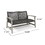 Hampton Wood + Wicker Loveseat 60396-00WTCLMBLK