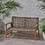 Hampton Wood + Wicker Loveseat 60396-00WTCMCA