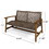 Hampton Wood + Wicker Loveseat 60396-00WTCMCA