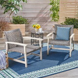 Hampton Wood + Wicker Club Chair 60397-00WTCLMBLK