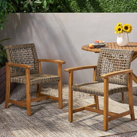 Hampton Wood And Wicker Dining Chair(Set Of 2) 60400.00