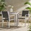 Cape Coral Outdoor Wicker Dining Chairs with Aluminum Frames, 2-pcs Set, Grey 60449-00
