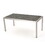 Outdoor Aluminum Dining Table with Wicker Top, Grey