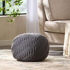 Hazel Knitted PET Yarn 20 x 20 Round Pouf 60495.00