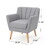 Mid-Century Modern Fabric Club Chair, Light Grey / Natural 60635-00LGY