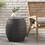 Outdoor Wicker 14.00" Patio Side Table 60746.00GRY