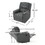 Charcoal Fabric Glider Recliner with Swivel, Manual Reclining Chair 61368-00CCL