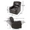 Brown PU Glider Recliner with Swivel, Manual Reclining Chair 61368-00PU