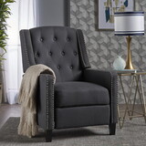 Classic Dark Grey Fabric Push Back Chair 61371.00