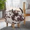 Cow Ottoman, Brown+White 61391-00