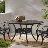 Outdoor Expandable Aluminum Dining Table, Hammered Bronze Finish 61394-00BRZ