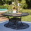 Outdoor Expandable Aluminum Dining Table, Black Sand Finish 61394-00