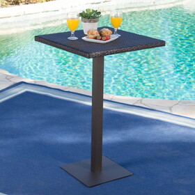 Rattan 26" SQUARE BAR TABLE 61557-00MBRN