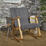 Gray Fabric Upholstered Rocking Chair 61598-00GRY