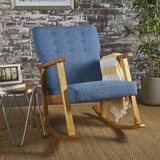 Blue Fabric Upholstered Rocking Chair 61598-00MBLU