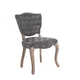 Kd Tufted Chair (Wthr) (Set of 2) 61624-00GRYRUB