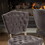 Kd Tufted Chair (Wthr) (Set of 2) 61624-00GRYRUB