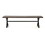 Outdoor Aluminum Dining Bench with Steel Frame, Brown / Black 61625-00BBRNMP1