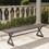 Outdoor Aluminum Dining Bench with Steel Frame, Brown / Black 61625-00BBRNMP1