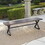 Outdoor Aluminum Dining Bench with Steel Frame, Brown / Black 61625-00BBRNMP1