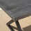 Outdoor Aluminum Dining Bench with Steel Frame, Grey / Black 61625-00BGRYMP1