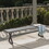 Outdoor Aluminum Dining Bench with Steel Frame, Grey / Black 61625-00BGRYMP1