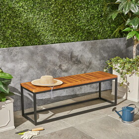 Jeco Industrial Wood And Metal Bench 62622.00WTCBLK