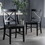 Acacia Wood Dining Chairs, Black 62888-00BLK