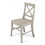 Acacia Wood Dining Chairs, Light Grey Wash, 21D x 17.75W x 35.5H inch 62888-00LGW