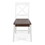 Roshan Farmhouse Acacia Wood Dining Chairs, White / Walnut 21D x 17.75W x 35.5H inch
