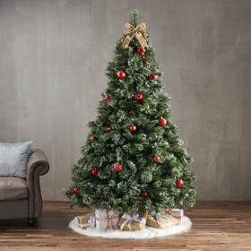 7' Faux Cashmere and Snow Bristle Mixed Tree with 75 Pine Cones and 1233 tips,Dia.:59 64199.00UL