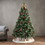 7' Faux Cashmere and Snow Bristle Mixed Tree with 75 Pine Cones and 1233 tips,Dia.:59