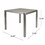 Outdoor Dining Table - Anodized Aluminum - Tempered Glass Table Top - Square - Silver and Gray - 35" 64419-00