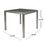 Outdoor Dining Table - Anodized Aluminum - Wicker Table Top - Square - Silver and Gray - 35" 64420-00