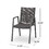 Outdoor Modern Aluminum Dining Chair with Rope Seat (Set of 2), Gray and Dark Gray 64679-00GRY