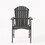 Outdoor Weather Resistant Acacia Wood Adirondack Dining Chairs (Set of 2), Dark Gray Finish 64844-00DGRY