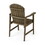 Acacia Wood Adirondack Dining Chairs (Set of 2), Gray Finish