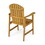 Outdoor Weather Resistant Acacia Wood Adirondack Dining Chairs (Set of 2), Natural Finish 64844-00