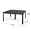 Outdoor Modern Aluminum Dining Table with Woven Accents, Antique Matte Black 65144-00BLK