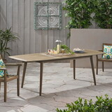 Outdoor Acacia Wood Expandable Dining Table, Gray 65428-00GRY