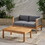 LAUREL Outdoor 4 Seater Chat Set_LOVESEAT & COFFEE TABLE & CLUB CHAIR
