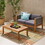 LAUREL Outdoor 4 Seater Chat Set_LOVESEAT & COFFEE TABLE & CLUB CHAIR