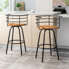 Swivel Barstool, Dark Brown 65604-00