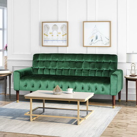 70 in. W Square Arms Velvet Straight Sofa,Living room and Study 65744-00TOAK