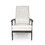 Mid Century Modern Upholstered Accent Chair, Snow White Faux Leather 66106-00SNWHT