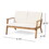 Temecula Outdoor Acacia Wood 4-Seater Chat Set_Loveseat&Coffee Table&2 Club Chairs - Brown Patina Finish + Cream Cushion 66464.00CRM-2_68024.00CRM